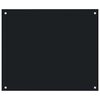 vidaXL Kitchen Backsplashes 2 pcs Black 70x60 cm Tempered Glass