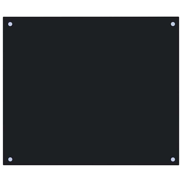 vidaXL Kitchen Backsplashes 2 pcs Black 70x60 cm Tempered Glass