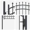 vidaXL Fence Gate with Spikes Grey 100 x 100 cm Powder-coated steel