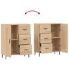 vidaXL Sideboard Sonoma Oak 69.5x34x90 cm Engineered Wood