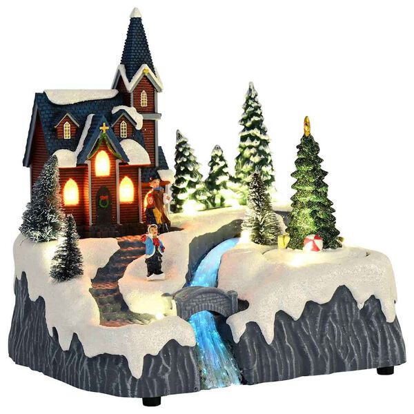 vidaXL Christmas Village Decoration Multicolour 20.5 x 17 x 21 cm