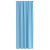 vidaXL Blackout Curtains with Rings 2 pcs Light Blue 245 x 140 cm