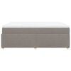 vidaXL Box Spring Bed with Mattress Taupe 140x200 cm Fabric