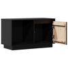 vidaXL TV Cabinet Black 74x35x44 cm Solid Wood Pine