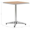 vidaXL Table Silver Aluminum and Plastic
