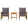 vidaXL Garden Sofa Set 3 pcs Oil Natural Solid Acacia Wood