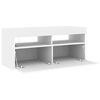 vidaXL TV Cabinet with LED Lights White 90x35x40 cm