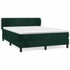 vidaXL Box Spring Bed with Mattress Dark Green 140x200 cm Velvet