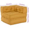 vidaXL Modular Sofa 3 pcs Yellow Fabric