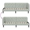 vidaXL Corner Bed Frame with Headboard Light Grey 80 x 200 cm Velvet