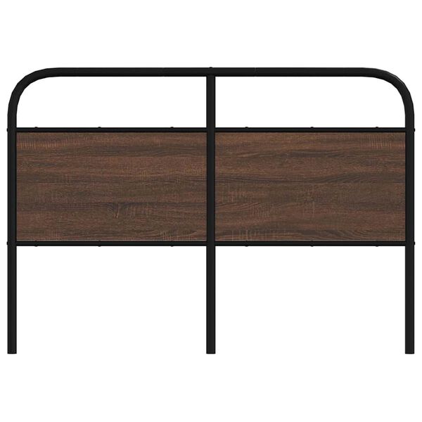 vidaXL Replace Headboard Brown Oak 135 cm Steel and Engineered Wood