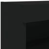 vidaXL 4 Piece TV Wall Units with LED Black Engineered Wood