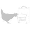 vidaXL Chicken Feeder Black 20 x 25 x35 cm Cold-Rolled Steel