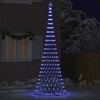 vidaXL LED Christmas Tree with Stand Blue 138.5 x 138.5 x 399 cm Metal