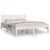 vidaXL Bed Frame without Mattress White Solid Wood Pine 140x190cm