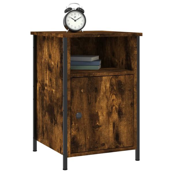 vidaXL Bedside Cabinets 2 pcs Smoked Oak 40x42x60 cm Engineered Wood