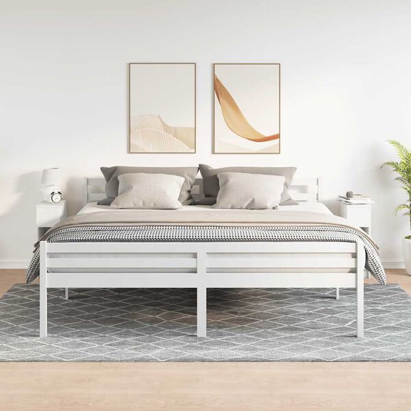 vidaXL Bedside Cabinets with Drawer 2 pcs White 20x36x60 cm