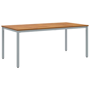 vidaXL Outdoor Table Natural and Grey 180 x 90 x 75 cm