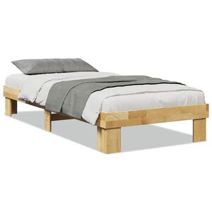 vidaXL Bed Frame without Mattress 75x190 cm Solid Wood Oak