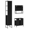 vidaXL 3 Piece Bathroom Furniture Set Black Engineered Wood