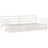 vidaXL Daybed with Drawers without Mattress White 90x200 cm Solid Wood