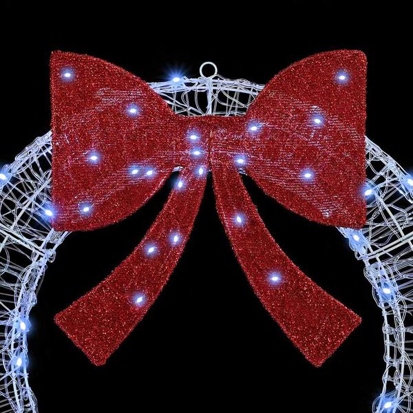 vidaXL Wreath with 80 LEDs Cold white 92 x 9.5 x 92 cm Acrylic