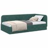 vidaXL Corner Bed Frame with Headboard Dark Green 90 x 190 cm Velvet