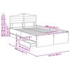 vidaXL Bed Frame with Drawer Concrete Grey 120 x 190 cm Engineer Wood