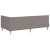 vidaXL Corner Bed Frame with Headboard Taupe 90 cm x 190 cm Velvet