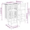 vidaXL 3 Piece Garden Bar Set Solid Wood Acacia