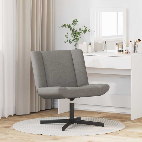 vidaXL Swivel Chair Taupe 63 x 75 x 76 cm Fabric