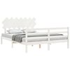 vidaXL Bed Frame without Mattress White 140x190 cm Solid Wood