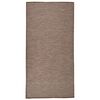 vidaXL Outdoor Flatweave Rug 100x200 cm Brown