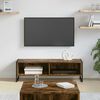 vidaXL TV Cabinet Smoke Oak 100 x 36.5 x 30.5 cm Engineered Wood