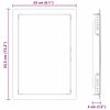 vidaXL Access Panel White 33.5 x 23 x 3 cm Steel