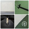 vidaXL Family Tent Dome 6-Person Green Waterproof