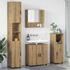 vidaXL Bathroom Furniture Set Wall-mounted with Door 4 pcs Artisan Oak