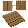 vidaXL Decking Tile 3D Design 11 pcs Teak 30 x 30 cm WPC