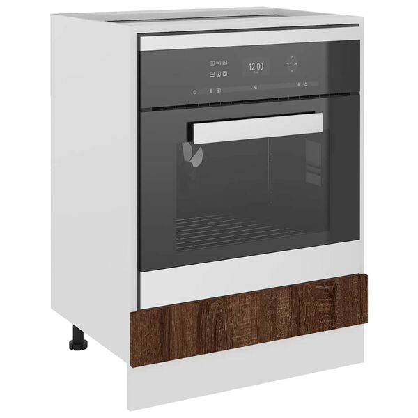 vidaXL Oven Cabinet Lyon Brown Oak 60x46x81.5 cm Engineered Wood