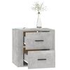 vidaXL Wall-mounted Bedside Cabinet Concrete Grey 50x36x47 cm