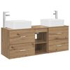 vidaXL Bathroom Cabinet Set 3 pcs Artisan Oak 129 x 41 x 80 cm