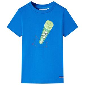 vidaXL Kids' T-shirt Bright Blue 116