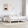vidaXL Bed Frame with Headboard without Mattress White 180x200 cm Super King