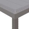 vidaXL Garden Dining Table Light Grey 100 x 100 x 73 cm Poly Rattan