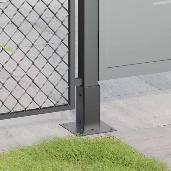 vidaXL Post Bases Square 4 pcs Anthracite 61x61 mm Powder-coated Steel