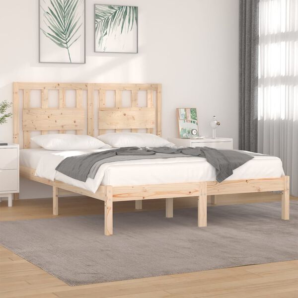 vidaXL Bed Frame without Mattress Solid Wood Small Double