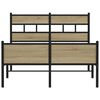 vidaXL Bed Frame without Mattress Sonoma Oak 120x190 cm Small Double Engineered Wood
