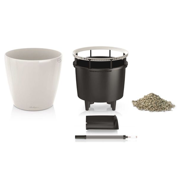 LECHUZA Planter CLASSICO LS 43 ALL-IN-ONE High-Gloss White 16080