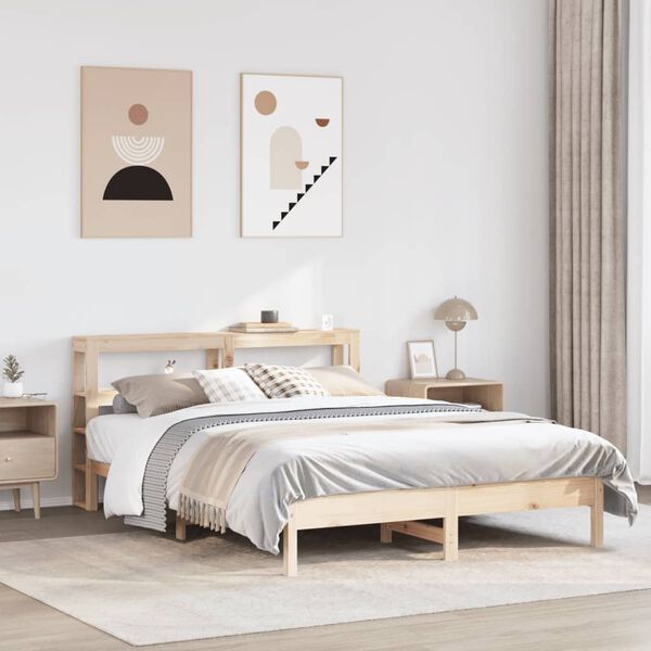 vidaXL Bed Frame without Mattress 160x200 cm Solid Wood Pine
