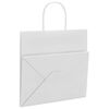 vidaXL Paper Bags 250 pcs with Handles White 26x17x25 cm
